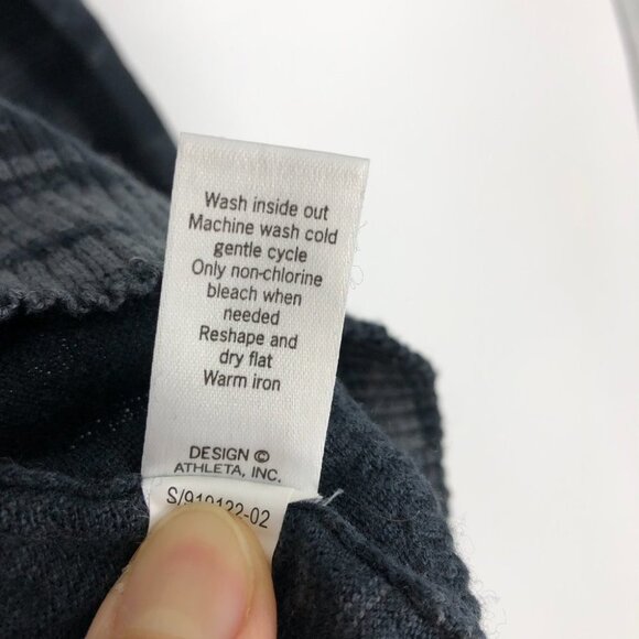 ATHLETA | gray space dye Ashland cowl neck ribbed hi low long sleeve sweater L - Picture 12 of 16